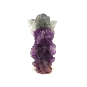 Fluorit angyal figura 8 cm � lila-zöld ásvány dísztárgy - Meska.hu