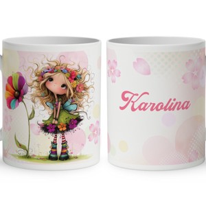 Névvel kérhető - Nagyon édes virág tündér mintás bögre, Otthon & Életmód, Konyhafelszerelés, tálalás, Tálalás, Bögre & Csésze, , MESKA