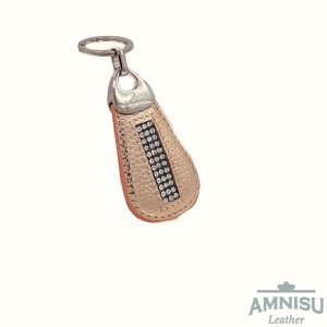 Rosegold csepp alakú swarovski köves bőr kulcstartó H2014 - táska & tok - kulcstartó & táskadísz - kulcstartó - Meska.hu