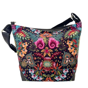 SuziartBag Fekete virágos koala táska, Táska & Tok, Kézitáska & válltáska, Válltáska, , MESKA