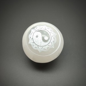 Szelenit golyó yin yang mandala 5 cm Egyensúly Gömb - Meska.hu