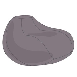 Szürke Grandiózus Babzsákfotel Huzat, , , MESKA