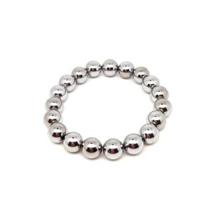 Achát electroplated ezüst golyó karkötő 10-11mm, Ékszer, Karkötő, Ásványkarkötő, , MESKA