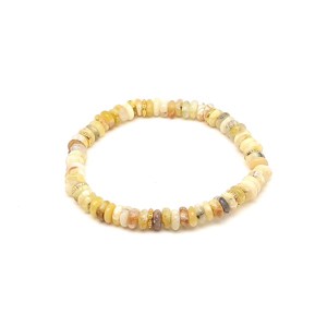 Opál sárga korong karkötő köztessel 6x2mm, Ékszer, Karkötő, Ásványkarkötő, , MESKA