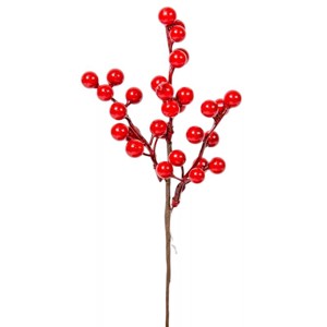 Piros bogyós ág, Kellékek & szerszámok, Dekorációs kellékek, Virágfej, , MESKA
