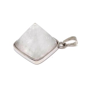 Piramis medál fémmel Hegyikristály 2x2cm, Ékszer, Nyaklánc, Medál, , MESKA