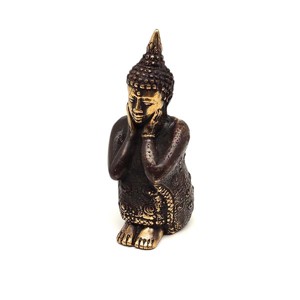 Réz figura Buddha álmodozó óarany 9x4cm, Otthon & Életmód, Dekoráció, Spiritualitás, , MESKA