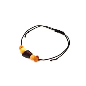 Borostyán állítható dobcsiszolat karkötő 5-8x10-14mm, Ékszer, Karkötő, Ásványkarkötő, , MESKA