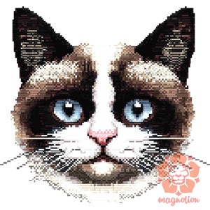 Pixel macska v7 - ruha & divat - női ruha - póló, felső - Meska.hu