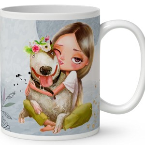 Kérd a Neveddel - Én és a kutyám mintás bögre - otthon & életmód - konyhafelszerelés, tálalás - tálalás - bögre & csésze - Meska.hu