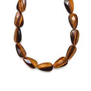 Tigrisszem fazettált csepp 10x17-18x5mm ékszerkészítő alapanyag (füzér), Kellékek & szerszámok, Ásvány alapanyag, Ásványfüzér, , MESKA