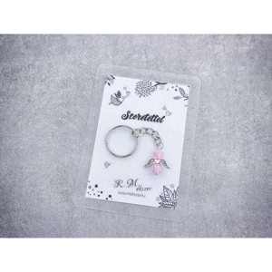 Szeretettel rózsaszín angyal medálos kulcstartó, Táska & Tok, Kulcstartó & Táskadísz, Táskadísz, , MESKA