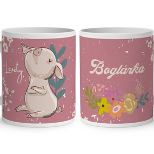 Kérd a neveddel - Morci Malacka mintás bögre, Otthon & Életmód, Konyhafelszerelés, tálalás, Tálalás, Bögre & Csésze, , MESKA