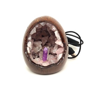 Rózsakvarc nyers tojás hangulatlámpa 10 cm, Kellékek & szerszámok, Ásvány alapanyag, , MESKA