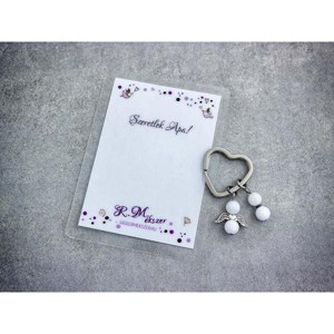 Szeretlek Apa kulcstartó tejkvarccal, Táska & Tok, Kulcstartó & Táskadísz, Kulcstartó, , MESKA