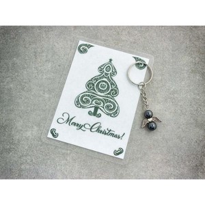 Merry Christmas kulcstartó hematittal, Táska & Tok, Kulcstartó & Táskadísz, Kulcstartó, , MESKA