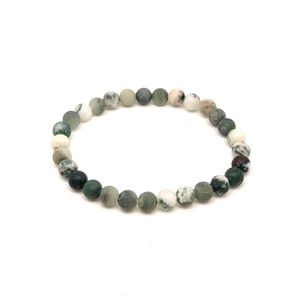 Achát fa matt ásvány karkötő golyós 6mm, Ékszer, Karkötő, Ásványkarkötő, , MESKA