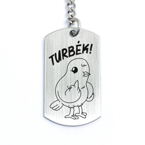 Turbék Galambos acél medálos kulcstartó, Táska & Tok, Kulcstartó & Táskadísz, Kulcstartó, , MESKA