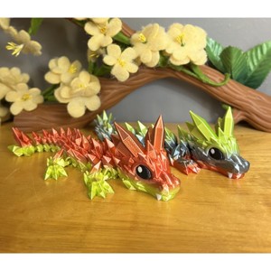 3d nyomtatott mini kristály sárkány - játék & sport - plüssállat & játékfigura - más figura - Meska.hu