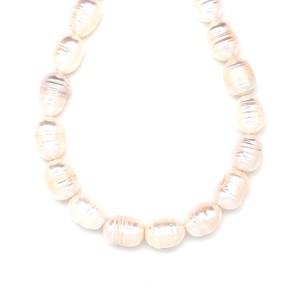 Édesvizi gyöngy rizs 9x12mm  ékszerkészítő alapanyag (füzér), Kellékek & szerszámok, Ásvány alapanyag, Ásványfüzér, , MESKA