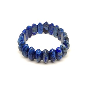 Lapis lazuli felezett korong ásvány karkötő 22�9mm, Ékszer, Karkötő, Ásványkarkötő, , MESKA