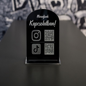 Instagram TikTok  QR tábla - otthon & életmód - papír, írószer - névjegykártya - Meska.hu