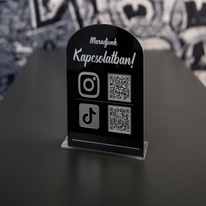 Instagram TikTok  QR tábla - otthon & életmód - papír, írószer - névjegykártya - Meska.hu