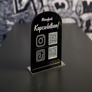 Instagram TikTok  QR tábla - otthon & életmód - papír, írószer - névjegykártya - Meska.hu