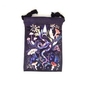Lila sárkány mintás szütyő � textil ajándéktasak 13x18 cm - Meska.hu