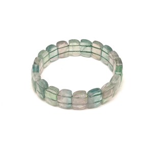 Fluorit zöld fazettált levél karkötő 15x10,5mm, Ékszer, Karkötő, Ásványkarkötő, , MESKA