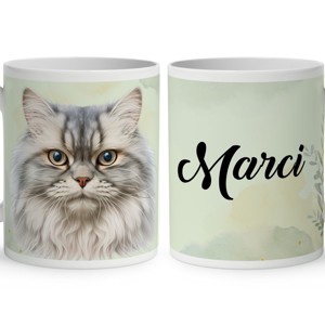 Névvel kérhető - Brit hosszúszőrű macska portré mintás bögre, Otthon & Életmód, Konyhafelszerelés, tálalás, Tálalás, Bögre & Csésze, , MESKA