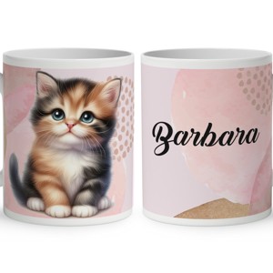 Kérd a Neveddel - Cuki tarka cicus mintás bögre, Otthon & Életmód, Konyhafelszerelés, tálalás, Tálalás, Bögre & Csésze, , MESKA