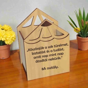 Pedagógus ajándék tanároknak ballagásra � gravírozott fa tolltartó, Otthon & Életmód, Dekoráció, Dísztárgy, , MESKA