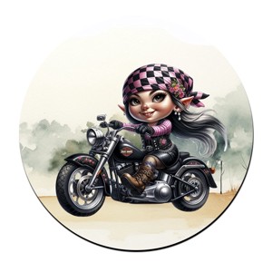 Széles utat - Motoros manó lány mintás bögre alátét, , , MESKA