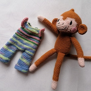 Horgolt amigurumi majom, Játék & Sport, Plüssállat & Játékfigura, Majom, Horgolás, Hímzés, MESKA