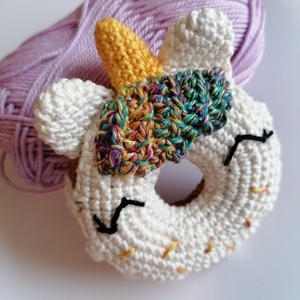 Horgolt unikornis fánk - Meska.hu