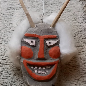 Busó maszkocskák - karácsony - karácsonyi lakásdekoráció - karácsonyfadíszek - Meska.hu