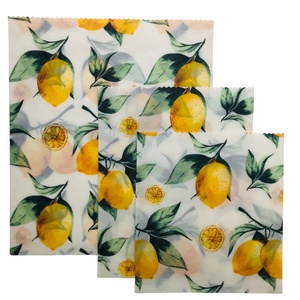 Méhviaszos tasak 3 méretben (Nagy Citromos) - táska & tok - uzsonna- & ebéd tartó - szendvics csomagoló - Meska.hu