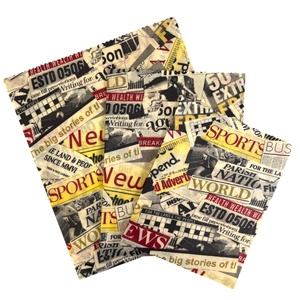 Méhviaszos tasak 3 méretben (Újságos) - táska & tok - uzsonna- & ebéd tartó - szendvics csomagoló - Meska.hu