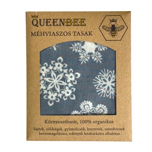 Méhviaszos tasak 3 méretben (Szürke-Fehér Hópelyhes) - Meska.hu