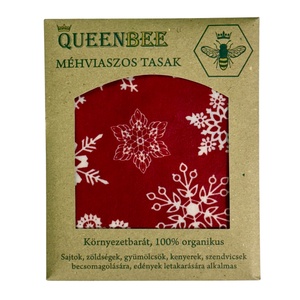 Méhviaszos tasak 3 méretben (Piros-Fehér Hópelyhes) - táska & tok - uzsonna- & ebéd tartó - szendvics csomagoló - Meska.hu