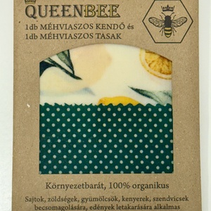 Nagy citrom mintás méhviaszos tasak és kendő szett - Meska.hu