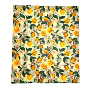 Méhviaszos tasak 3 méretben (Citrom-virágos) - táska & tok - uzsonna- & ebéd tartó - szendvics csomagoló - Meska.hu