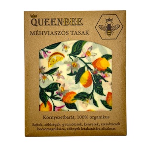 Méhviaszos tasak 3 méretben (Citrom-virágos) - táska & tok - uzsonna- & ebéd tartó - szendvics csomagoló - Meska.hu