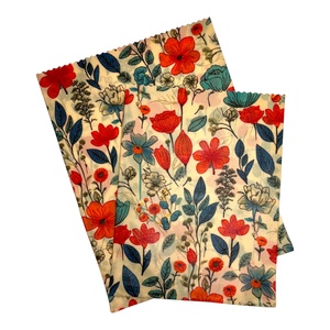 Méhviaszos tasak 3 méretben (Pipacsos) - táska & tok - uzsonna- & ebéd tartó - szendvics csomagoló - Meska.hu