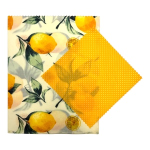 Nagy citrom mintás méhviaszos tasak és kendő szettben - táska & tok - uzsonna- & ebéd tartó - szendvics csomagoló - Meska.hu
