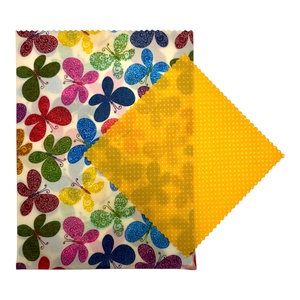 Pillangó mintás méhviaszos tasak és pöttyös kendő szettben - táska & tok - uzsonna- & ebéd tartó - szendvics csomagoló - Meska.hu