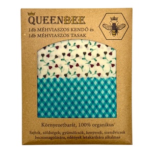 Szív-Virágos méhviaszos tasak és kendő szettben - táska & tok - uzsonna- & ebéd tartó - szendvics csomagoló - Meska.hu