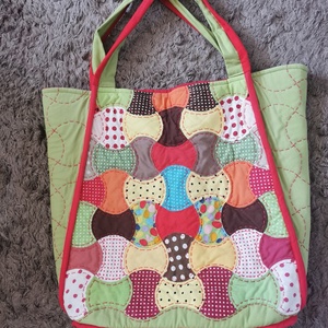 Táska, Táska & Tok, Bevásárlás & Shopper táska, Shopper, textiltáska, szatyor, Patchwork, foltvarrás, MESKA