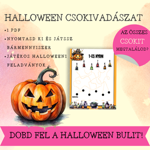 Halloween csokivadászat gyerekeknek - otthon & életmód - dekoráció - halloween - halloweeni meghívó, képeslap, ajándékkísérő - Meska.hu